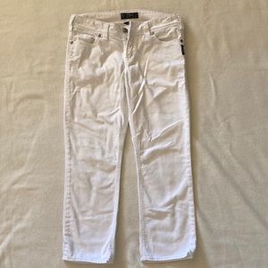 Silver Brand capri white jeans.